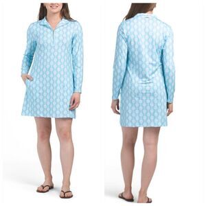 Cabana club Dress Womens Sz XL pickleball UPF 50+ UV protection 1/4 Zip Sport